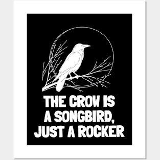 Crow songbird Posters and Art